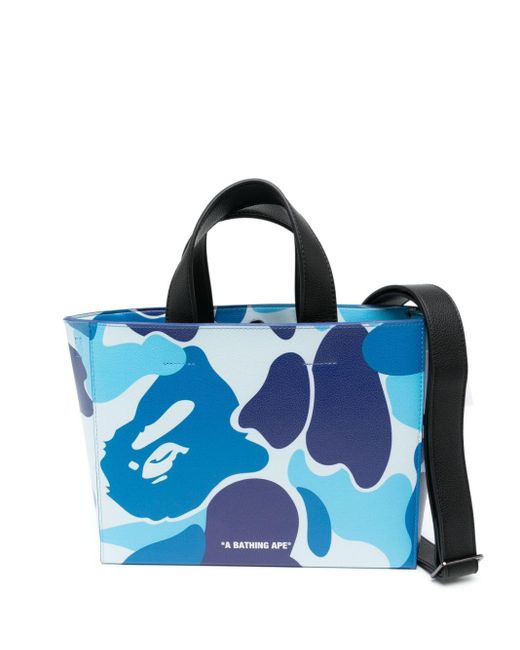 Borsa A Spalla Abc di A Bathing Ape in Blue da Uomo