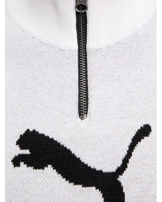 Canotta Con Logo E Zip Corta di PUMA in Blue