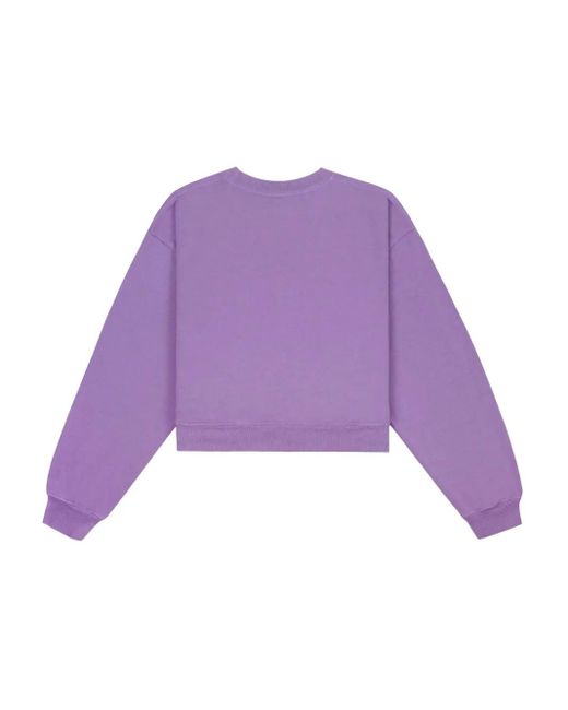 Sporty & Rich Purple Wellness Ivy Cropped Sweatshirt