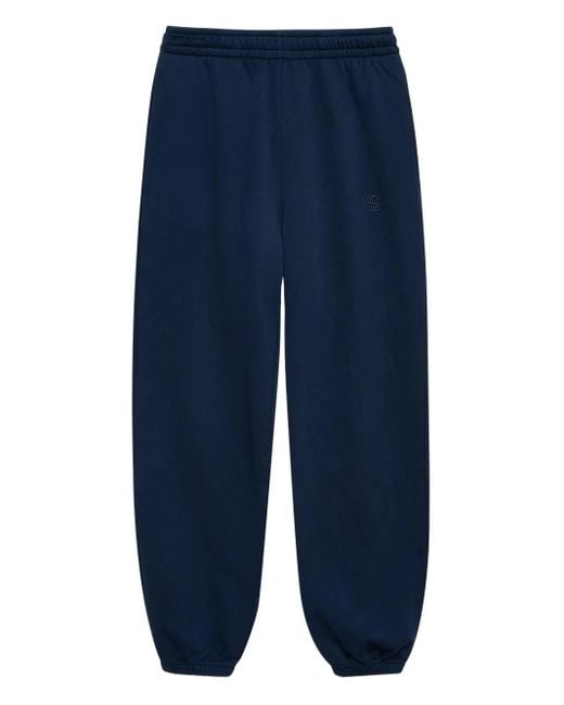 Anine Bing Blue Karter Jogger Framed Monogram