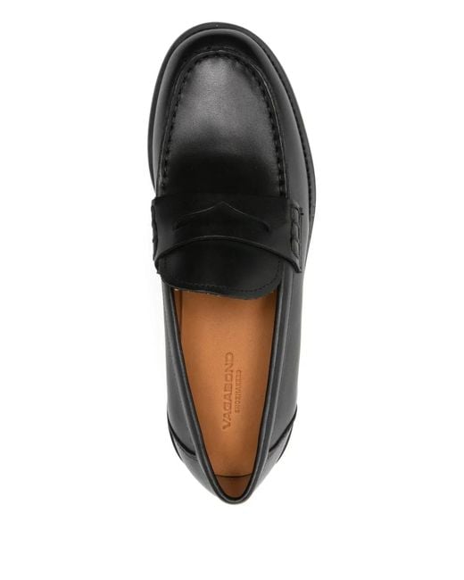 Vagabond Black Penny-Strap Loafers