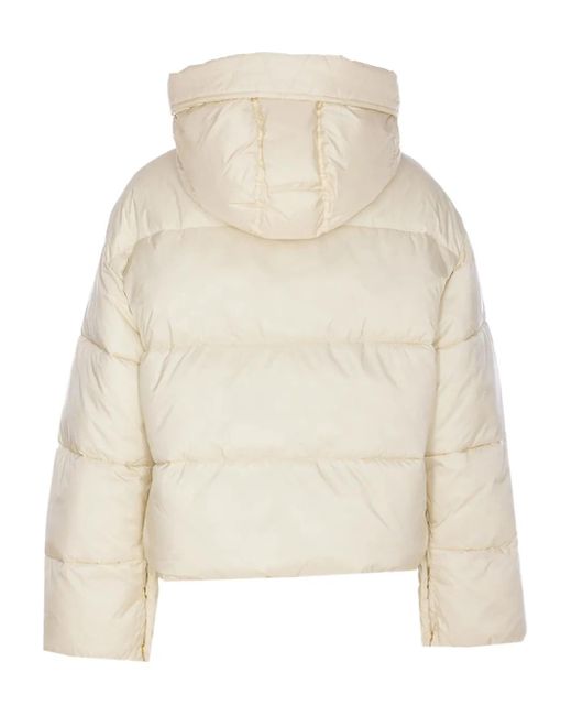 Pinko Natural Hooded Quilted Coat