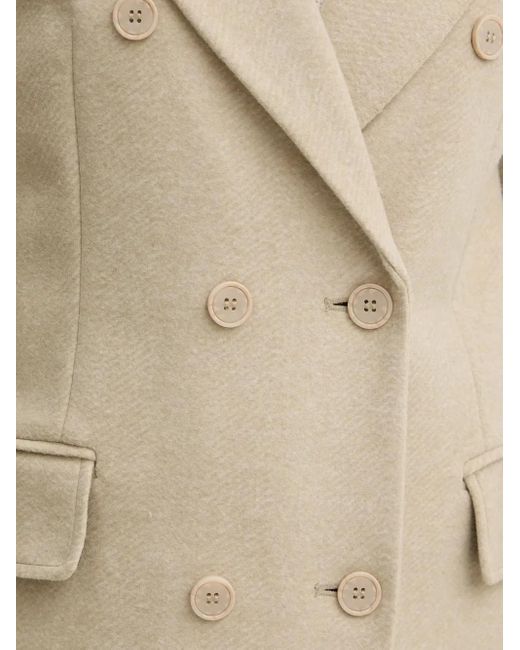 Silvian Heach Natural Double-Breasted Coat