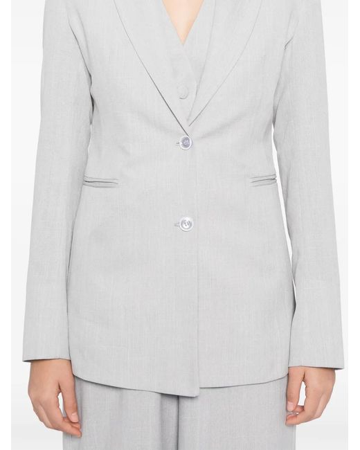 BLAKLACE White Single-Breasted Blazer