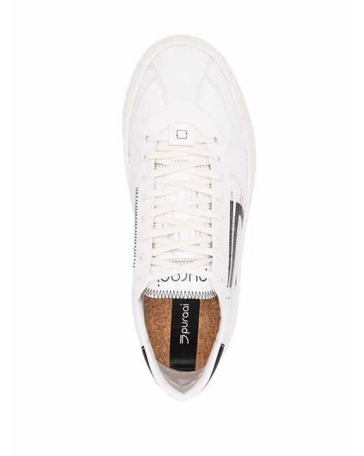 PURAAI White Mora Low-Top Sneakers for men