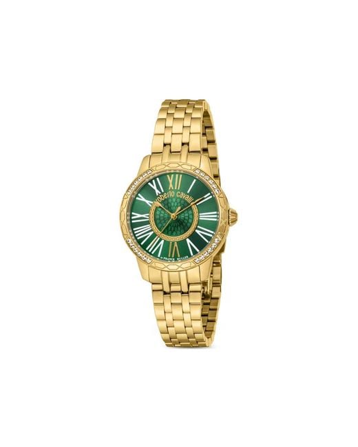 Roberto Cavalli Blue Stainless Steel Quartz 30Mm