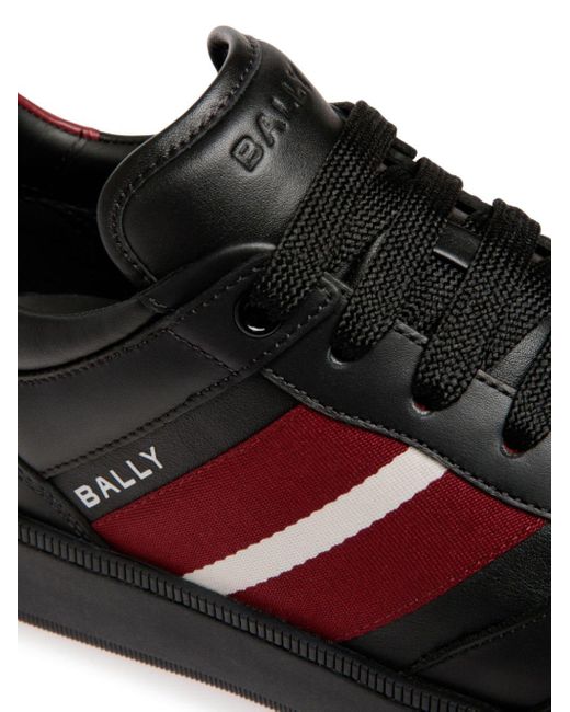 Bally Black Raise Leather Sneakers for men