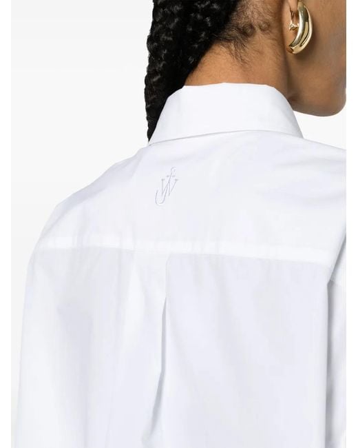 J.W. Anderson White Satin Insert Shirt