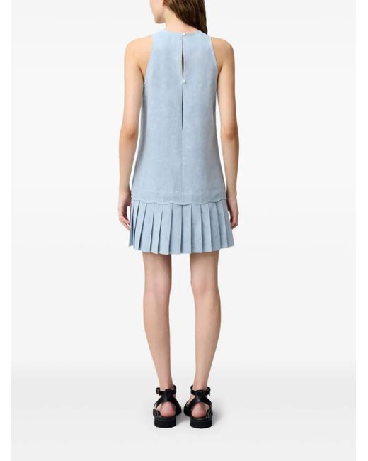 Claudie Pierlot プリーツディテール ミニドレス Blue