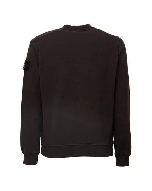 Stone Island Black Button-Pocket Logo-Patch Sweater for men