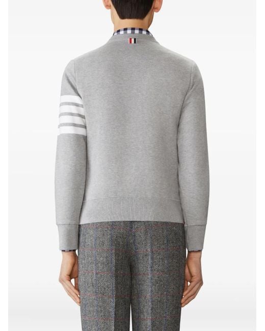 Thom Browne Gray 4-Bar Bird-Appliqué Sweatshirt for men