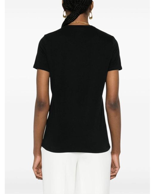 T-shirt en jersey à découpes Elisabetta Franchi en coloris Black