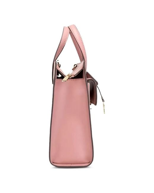 Michael Kors Pink Small Cece Flap-Pocket Tote Bag