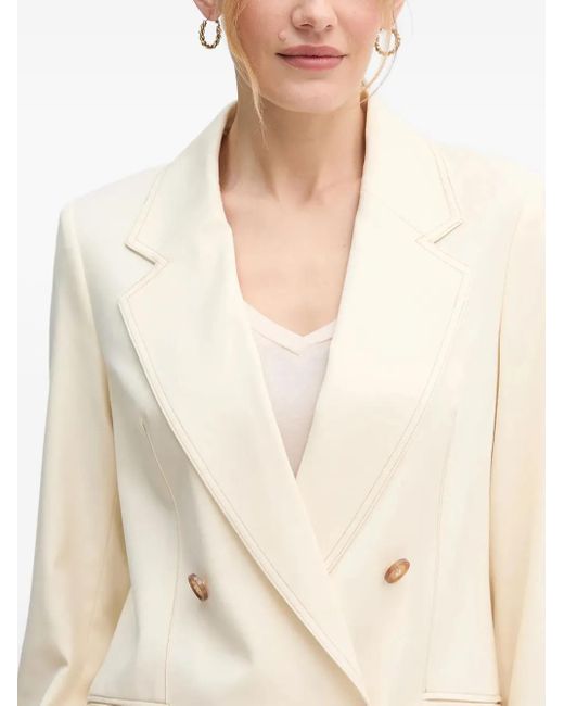 Benetton Natural Double-Breasted Button Top