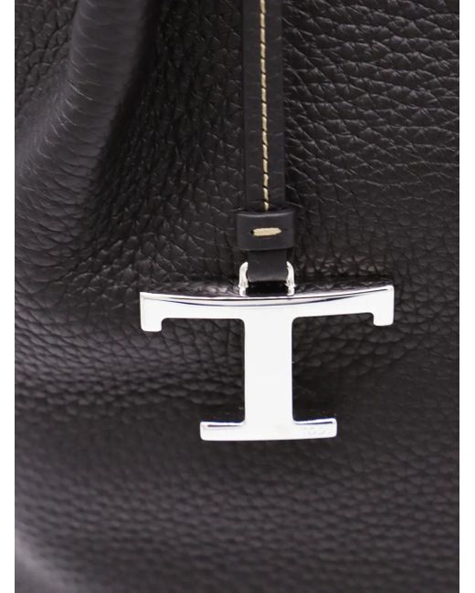 Bolso shopper con cordones Tod's de color Black