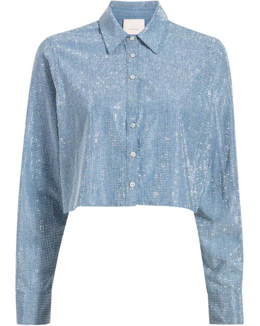 Cinq À Sept クロップド シャツ Blue