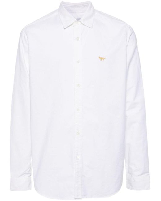 Junya Watanabe X Maison Kitsuné Shirt Met Geborduurd Logo in het White voor heren