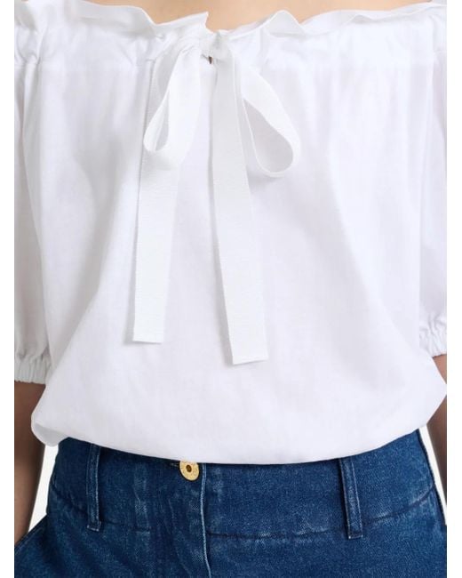 Patou ドローストリング Tシャツ White