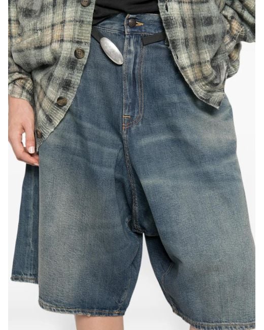 R13 Blue Jesse Denim Shorts