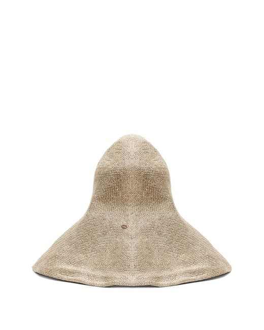 Cappello Con Placca Logo di Flapper in Natural