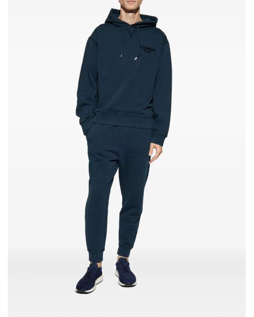 DSquared² Blue Logo-Print Hooded Tracksuit for men