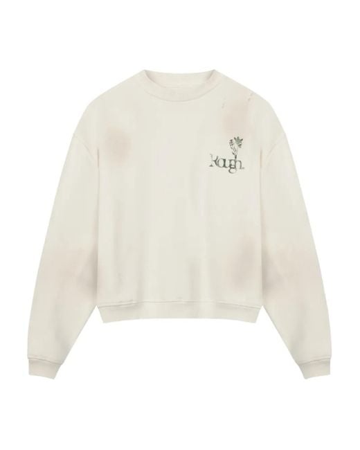ROUGH フローラル スウェットシャツ White