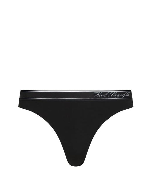 Karl Lagerfeld Black Hotel Karl Stripe Cotton Briefs