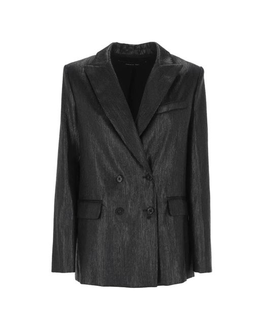 FEDERICA TOSI Black Double-Breasted Jacket