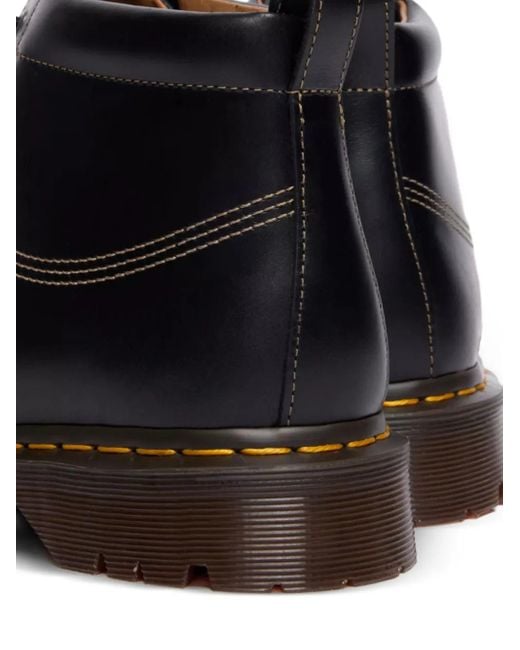 Dr. Martens Black Lowell Chukka Moc Toe Leather Ankle Boots