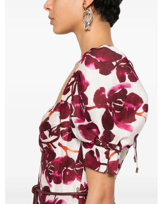 Vestido midi Nerissa Rebecca Vallance de color Red