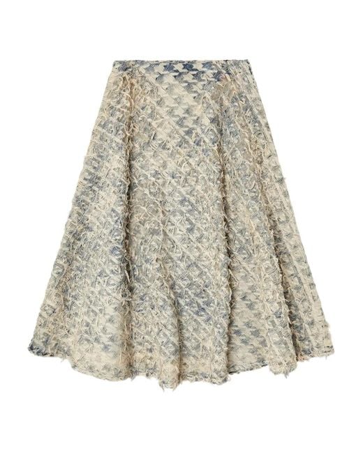 Jupe En Jean À Motif Pied-De-Poule DIESEL en coloris Natural