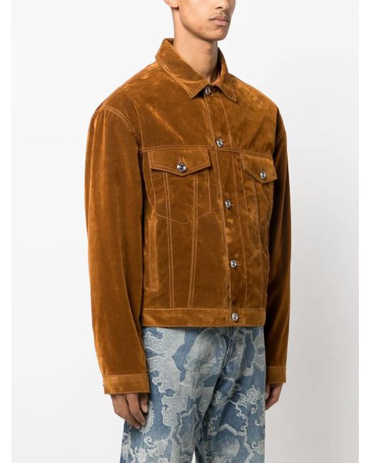 Etro Brown Logo-Embroidered Cotton Jacket for men