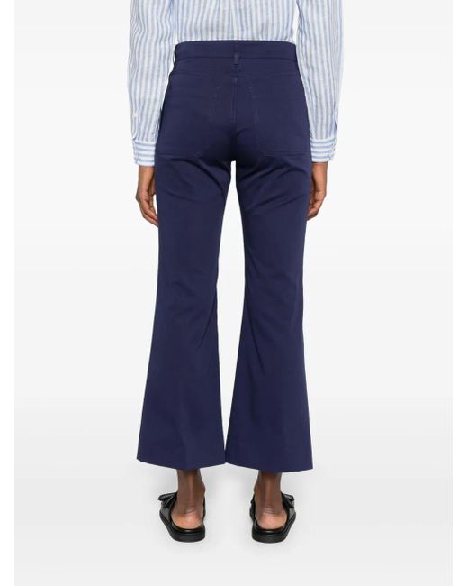 Weekend by Maxmara Blue Stretch-Cotton Pants