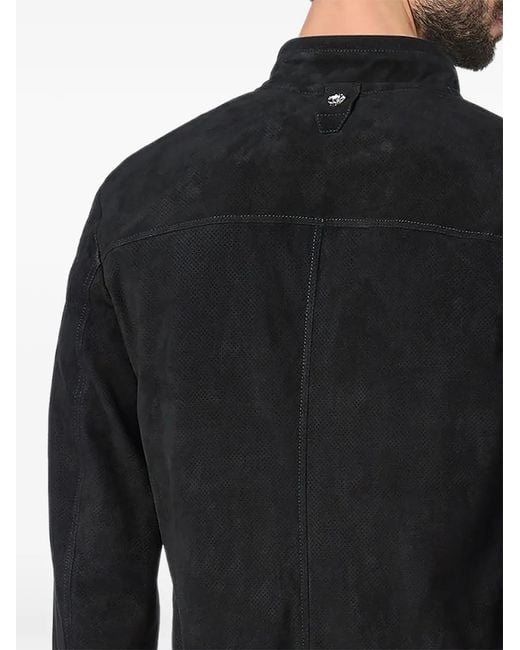 Billionaire Blue Members Only Perforated Bomber Jacket for men