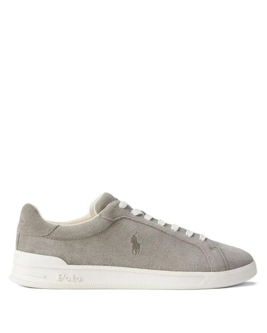 Polo Ralph Lauren Gray Heritage Court Ii Suede Sneakers for men
