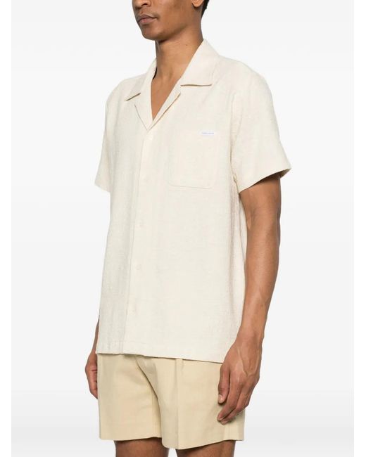 Maison Labiche White Logo-Patch Shirt for men