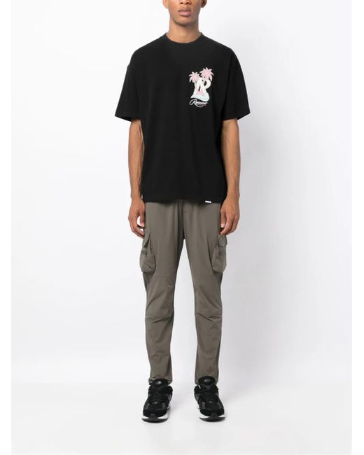 Represent Gray Drawstring-Waistband Track Pants for men