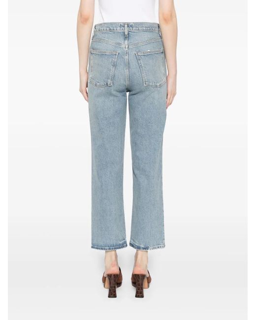 Vaqueros capri Pinch Waist 1990 Agolde de color Blue