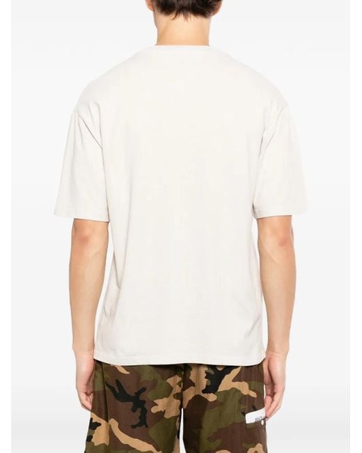 Melt White Graphic-Print T-Shirt for men