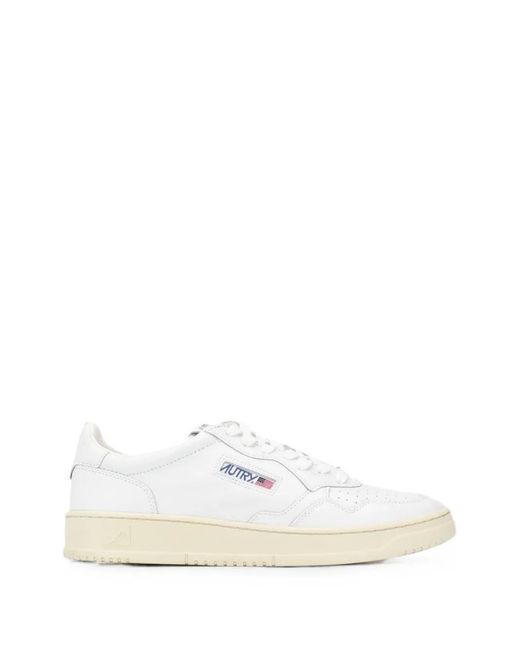 Autry White Medalist Low Sneakers for men