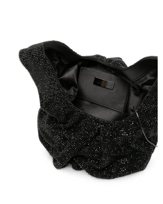 Twentyfourhaitch Black Sydney Crystal-Embellished Tote Bag