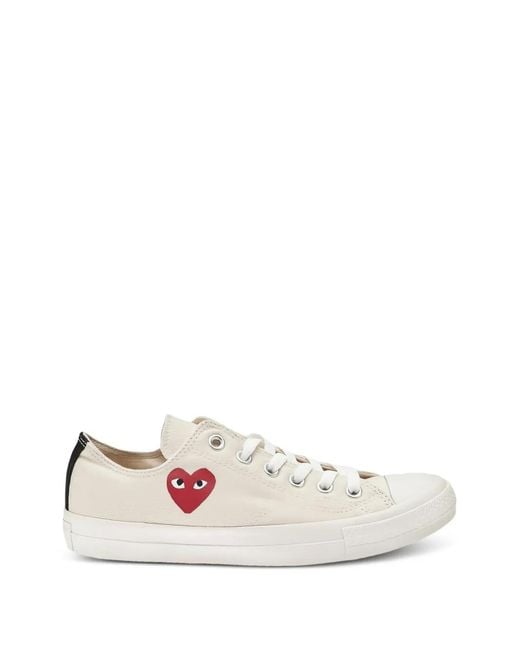 Comme des Garçons White X Converse Chuck 70 Big Heart Sneakers