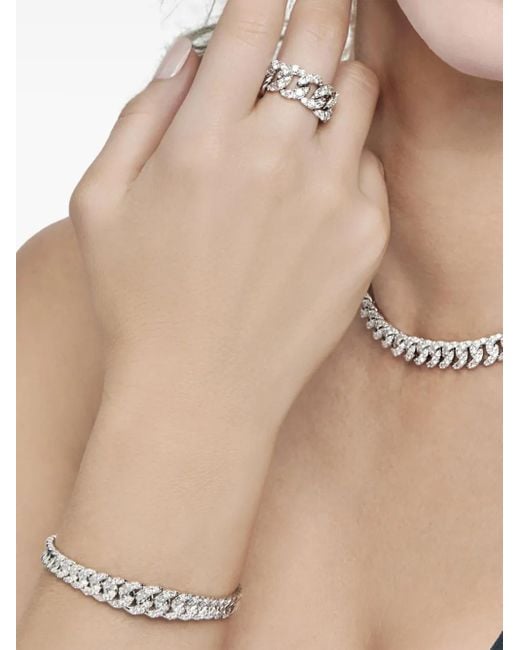 Jewels Aficionado Metallic 18Kt Diamond Cuff Bracelet