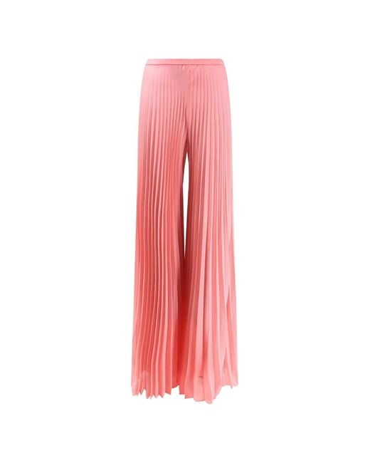 Max Mara Chiffon Plooibroek in het Pink