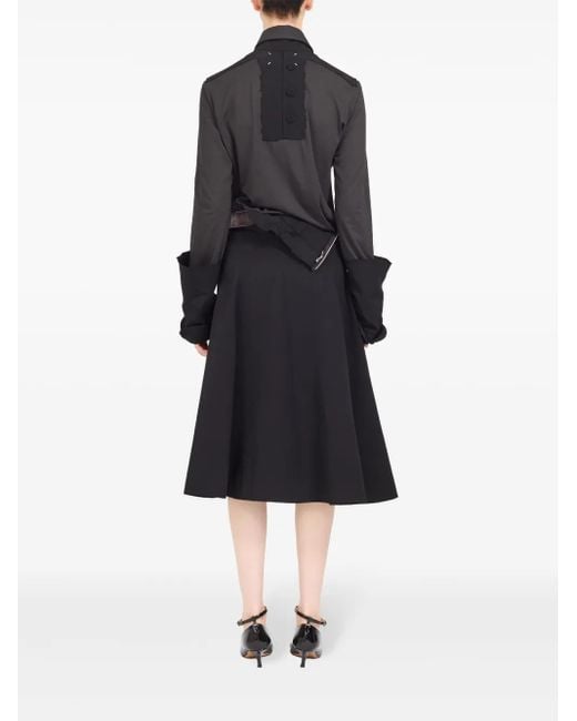 Maison Margiela Black Panelled Midi Dress