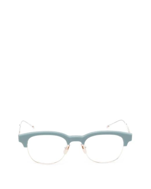 Thom Browne White Round-Frame Glasses