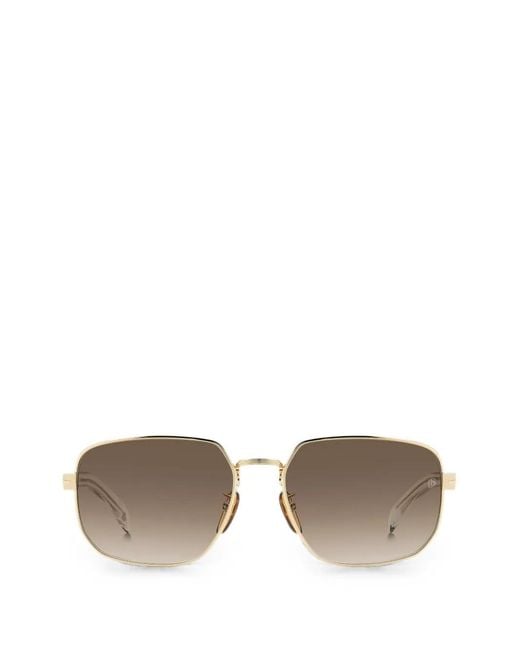 David Beckham Metallic Geometric-Frame Sunglasses for men