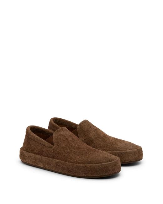 Marsèll Brown Cassapelle Wool Round-Toe Loafers for men
