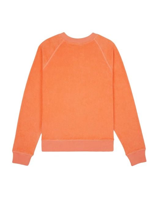 Sporty & Rich Orange Sweat Ny Tennis Club En Coton