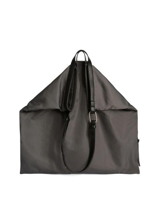 Jil Sander Black Soft Rolled Hobo for men
